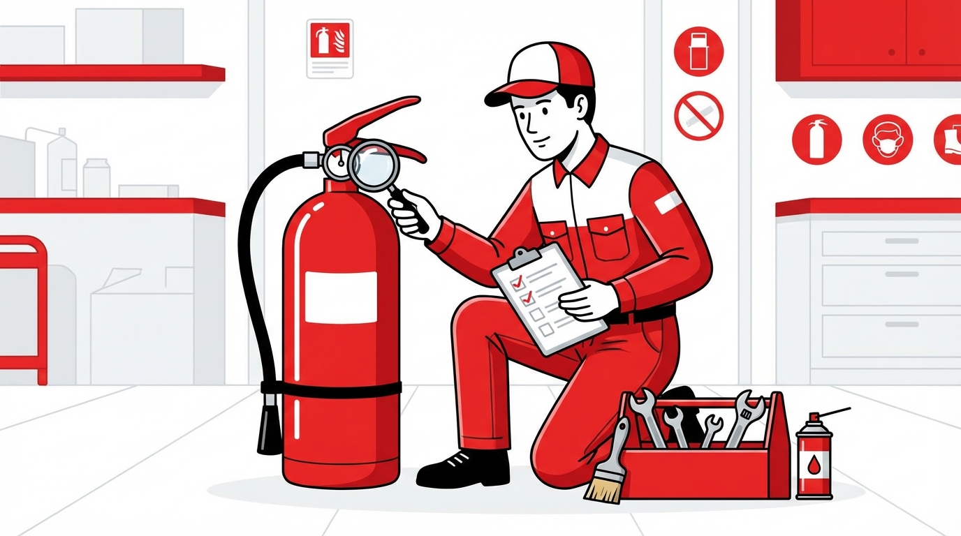 Tűzoltó készülék karbantartás: Teljes útmutató 2026-ra